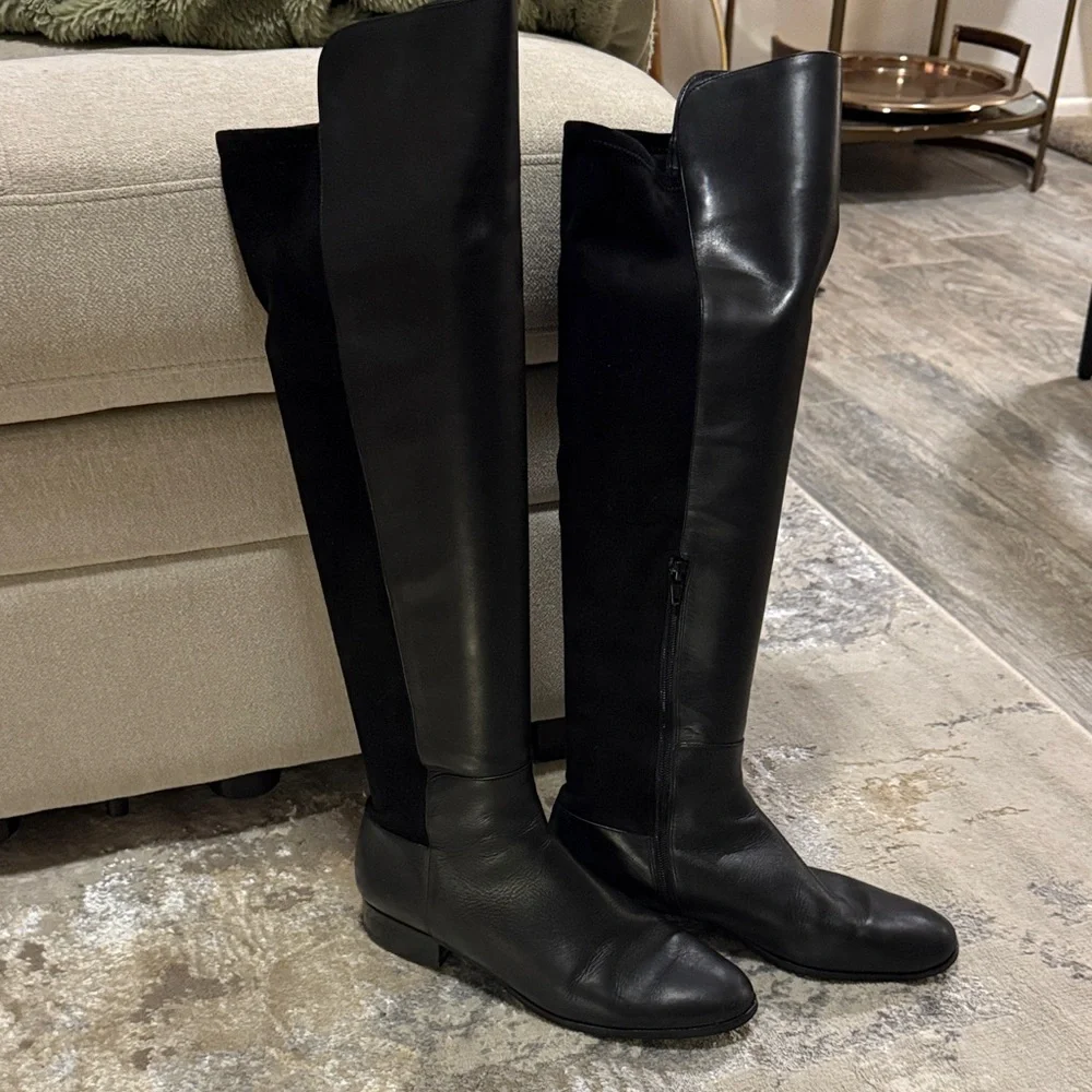Miss Albright Black Over the Knee Boots